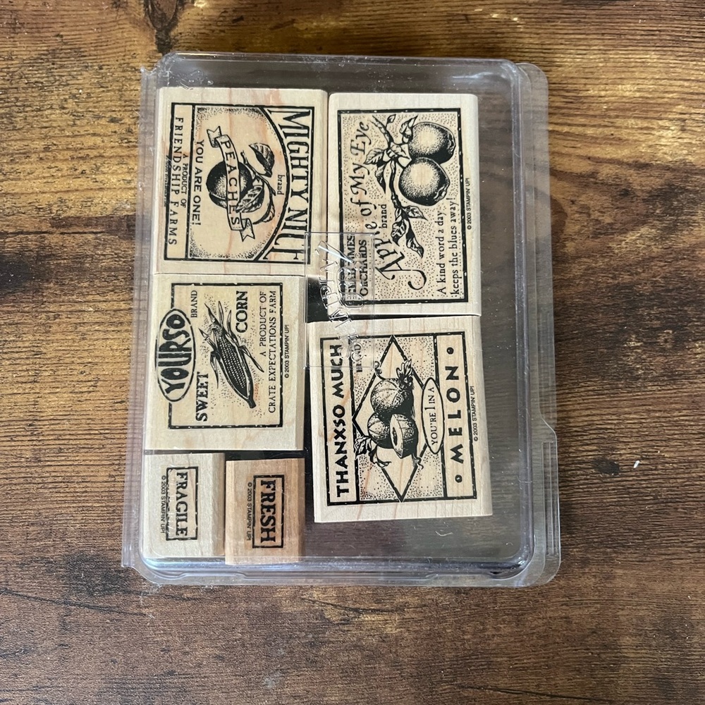 Rare Stampin’ Up Fruit and Vegetable Label Stamps